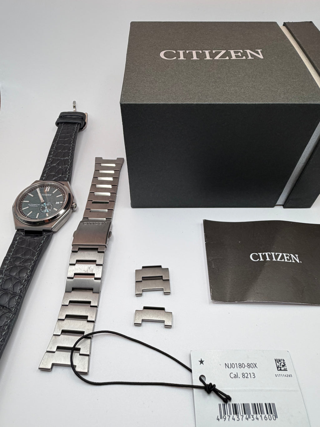Citizen Zenshin (Ref. NJ0180) – Titanium Automatik mit Zusatz-Lederarmband