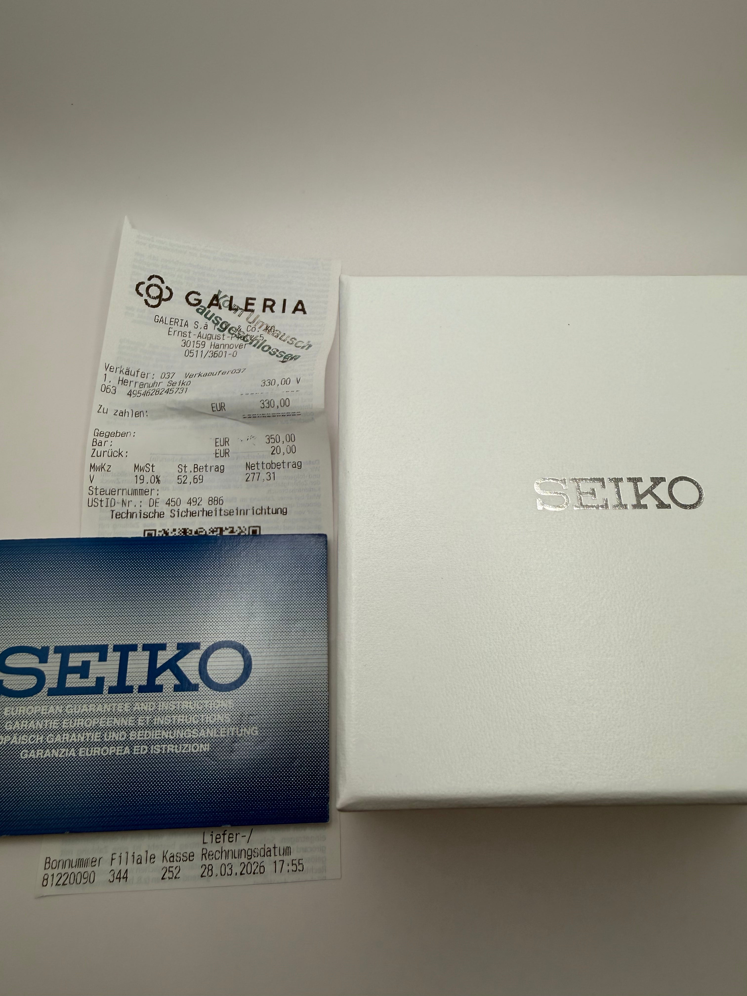 SEIKO Armbanduhr SRPH89K1 Automatik *FULL SET*