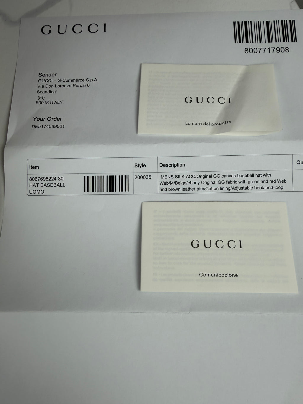 GUCCI Original GG-Canvas Baseballcap M FULL SET *NEU*