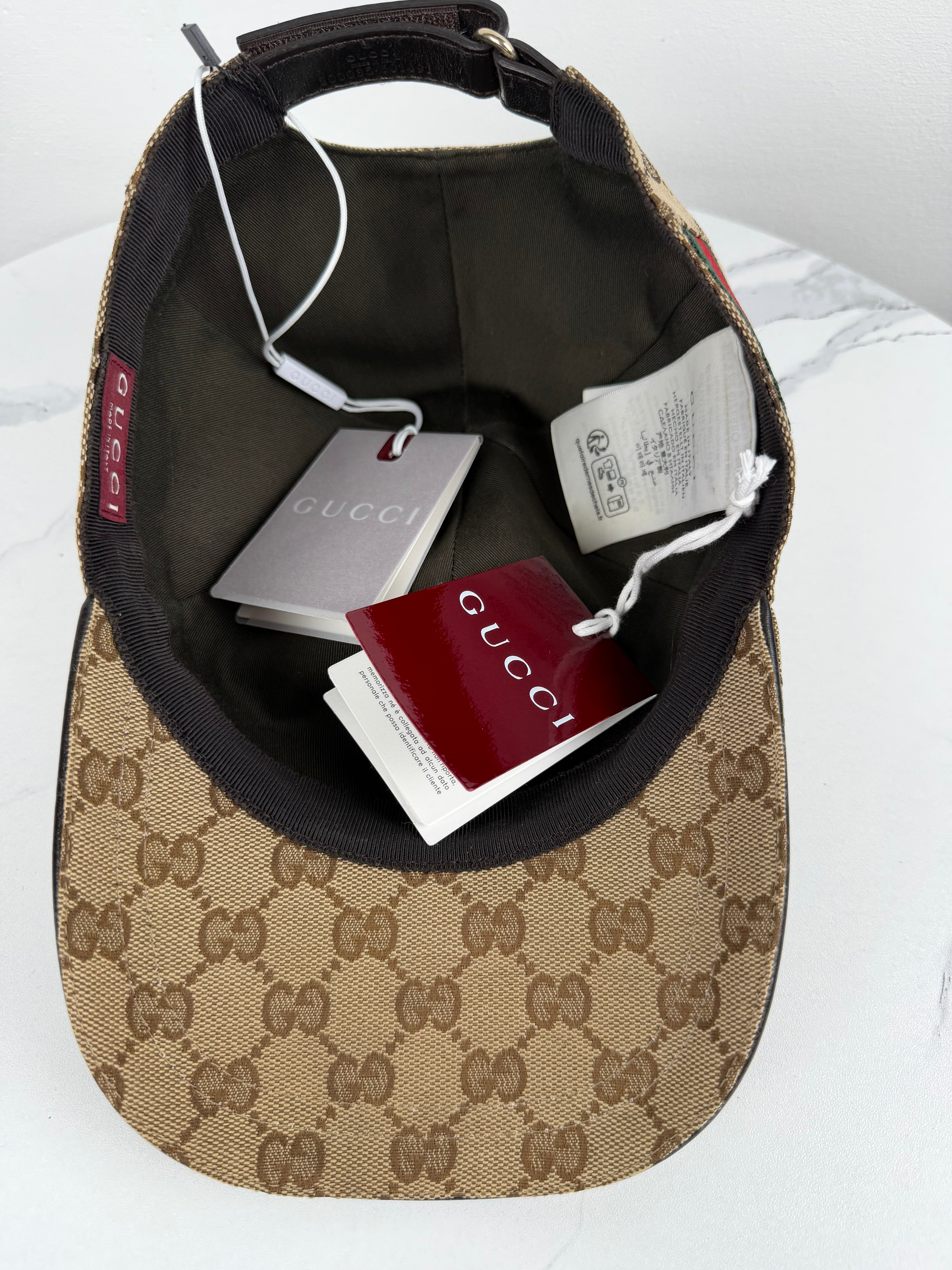 GUCCI Original GG-Canvas Baseballcap M FULL SET *NEU*