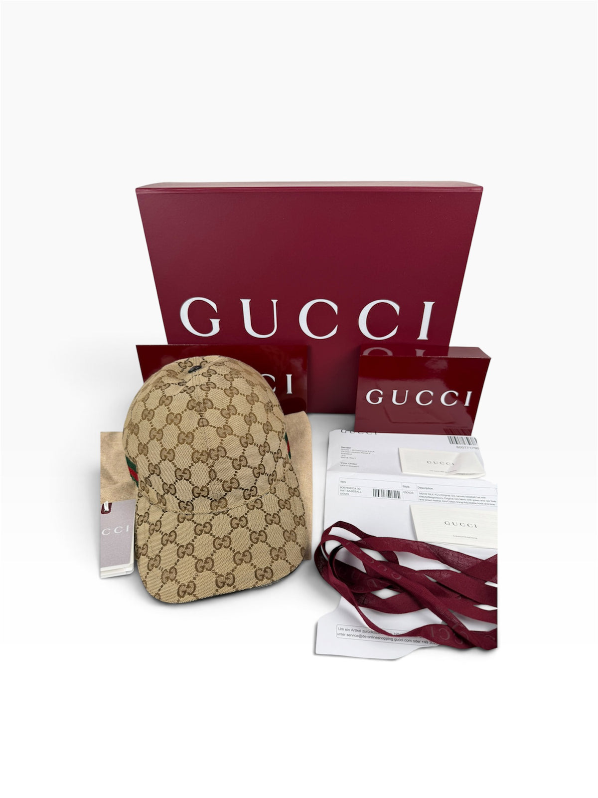 GUCCI Original GG-Canvas Baseballcap M FULL SET *NEU*