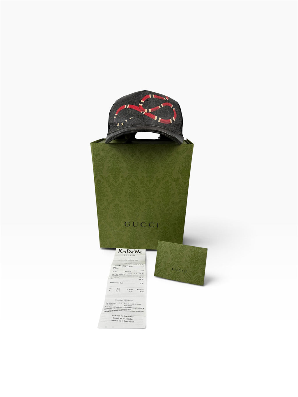 GUCCI Kingsnake Cap M FULL SET inkl. KaDeWe-Rechnung