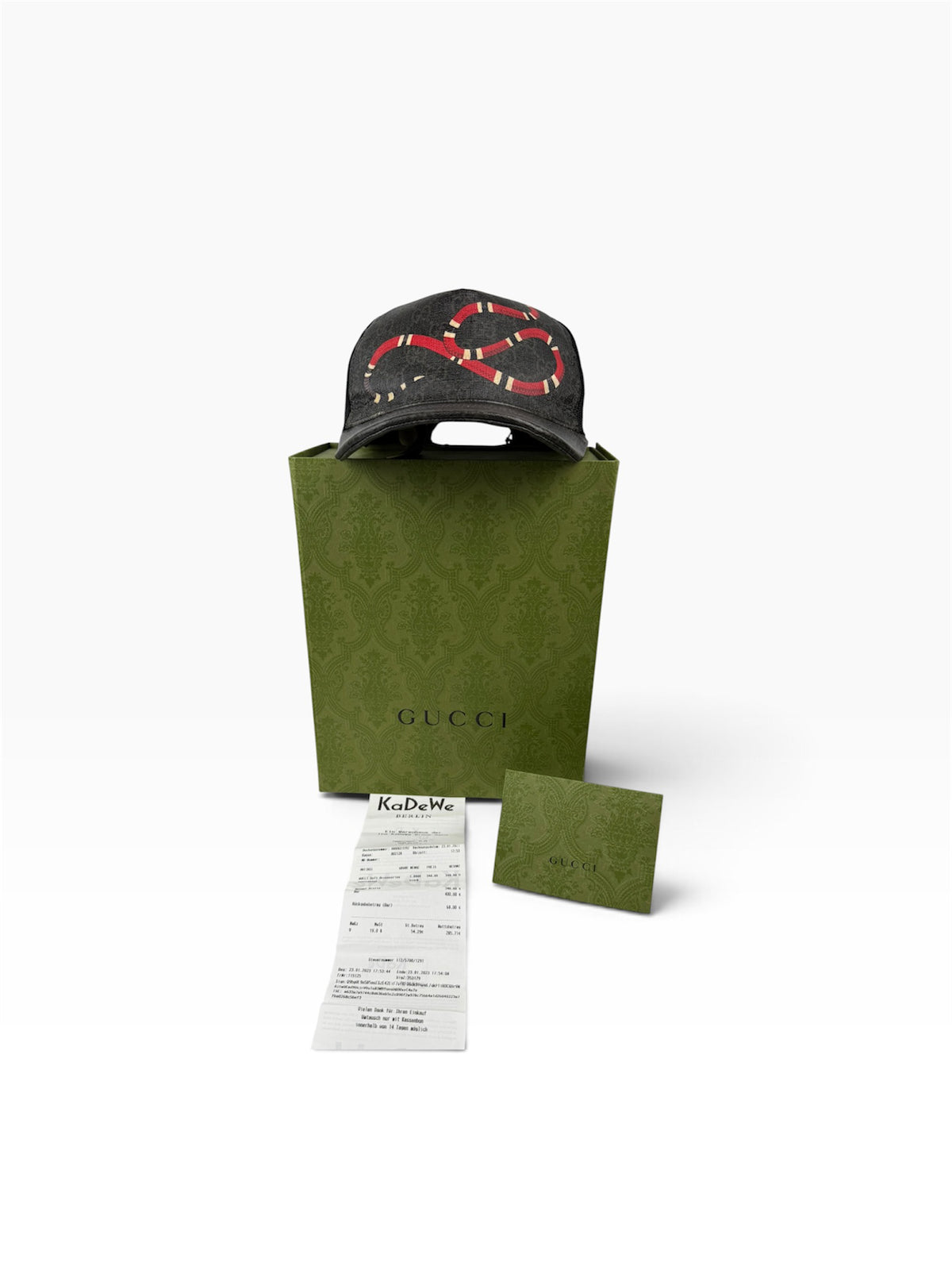 GUCCI Kingsnake Cap M FULL SET inkl. KaDeWe-Rechnung