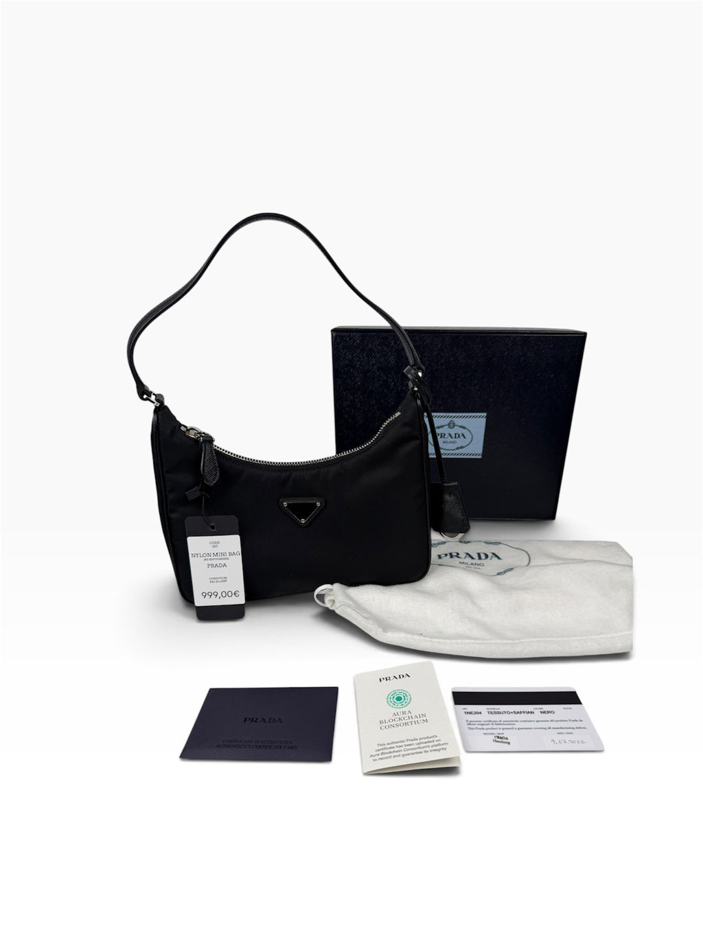Prada Re-Edition 2005 "Nylon Mini Bag" FULL SET