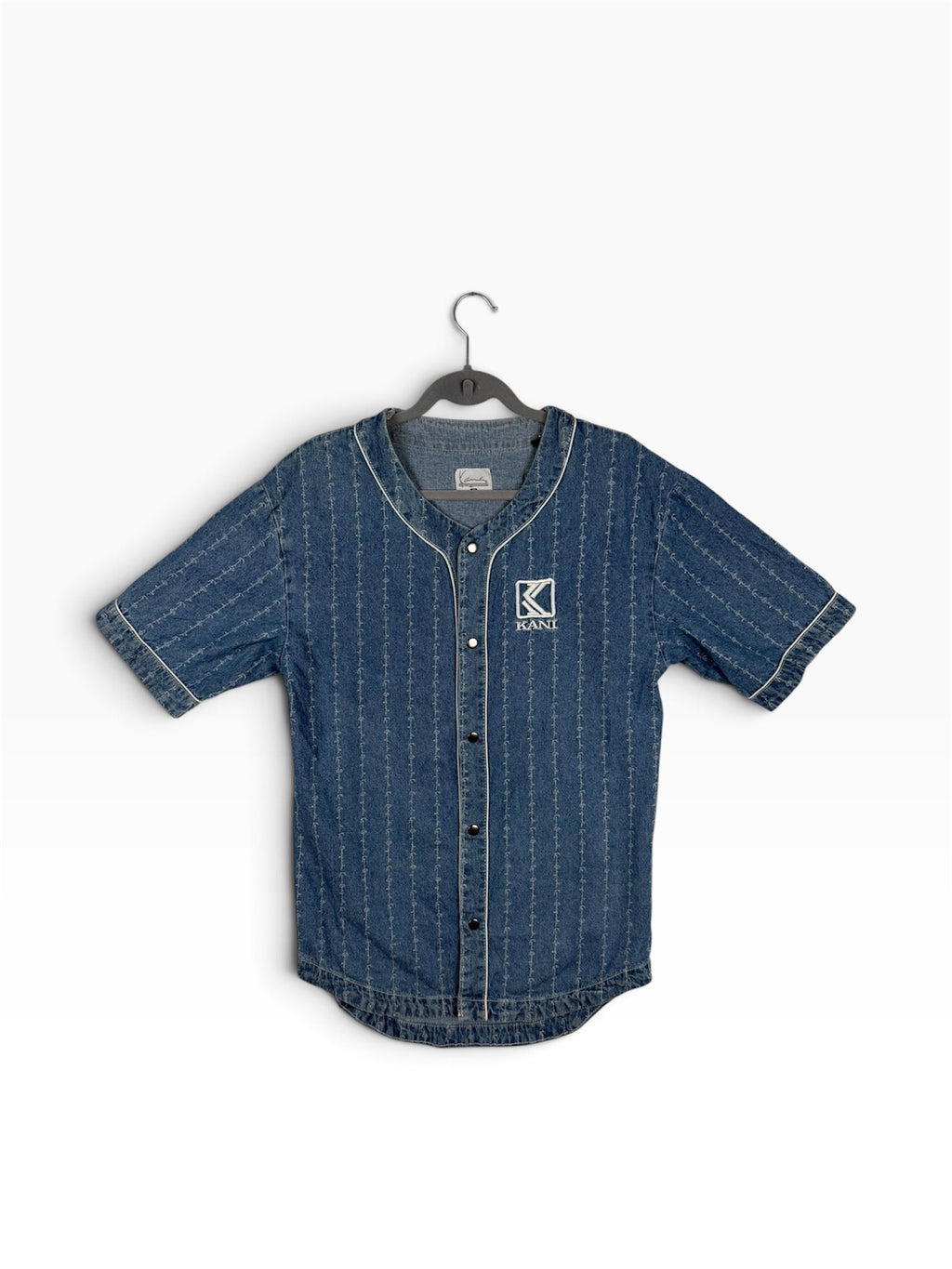 KARL KANI Baseball Shortsleeve - DENIM - S
