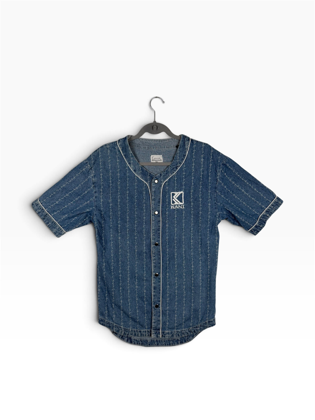 KARL KANI Baseball Shortsleeve - DENIM - S